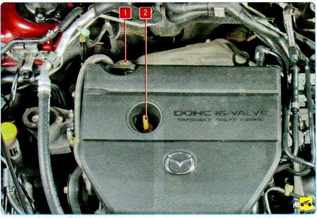  Как проверить уровень масла Mazda5
